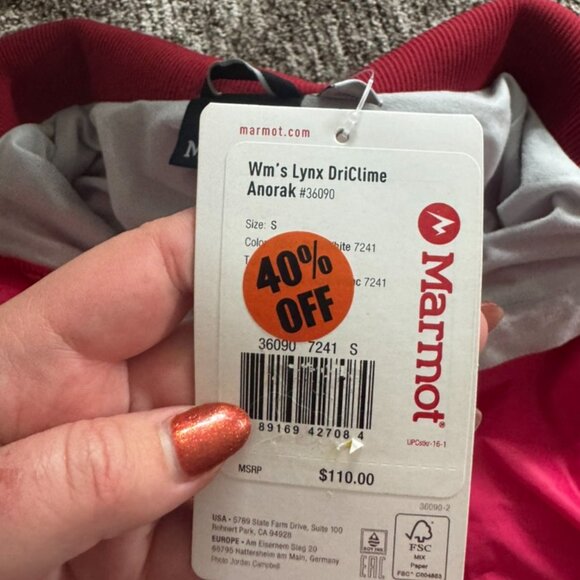 Marmot women's Lynx DriClime Anorak half zip retro pullover - Picture 4 of 4